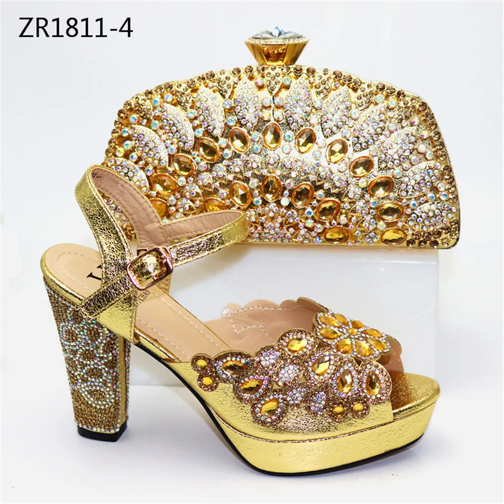 Green color high heel Italian Matching Shoe And Bag