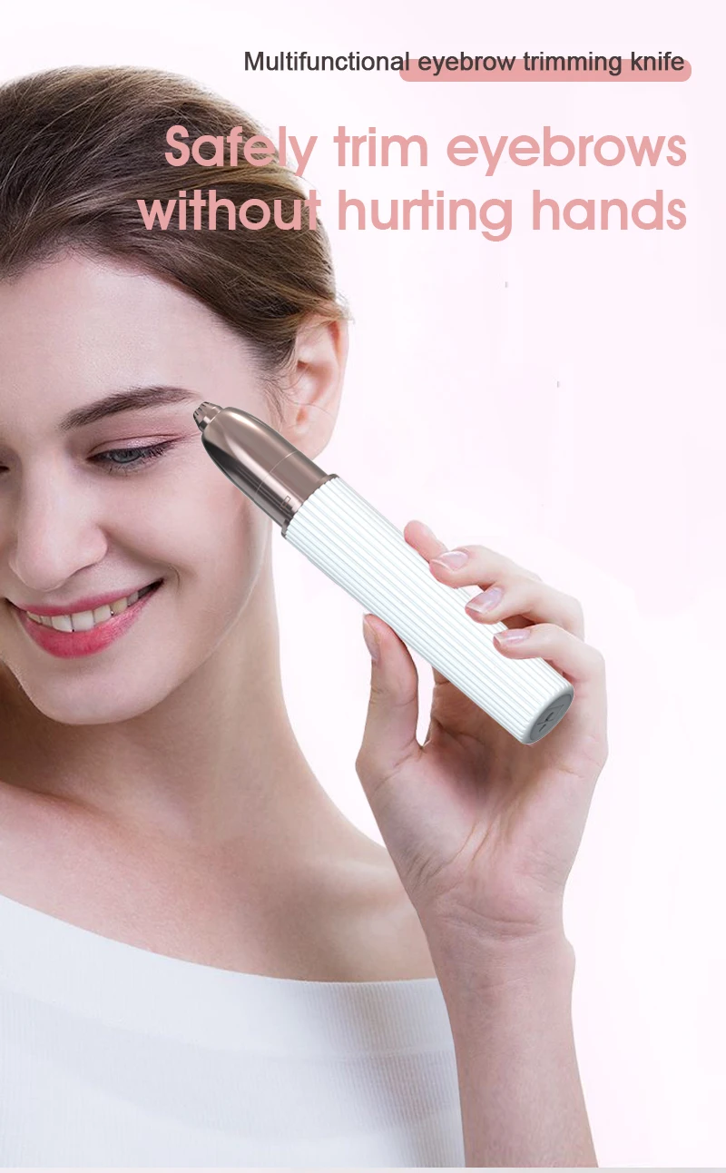 Миниатюрный Электрический триммер для бровей LULA Beauty ручка удаления волос электрический эпилятор с USB