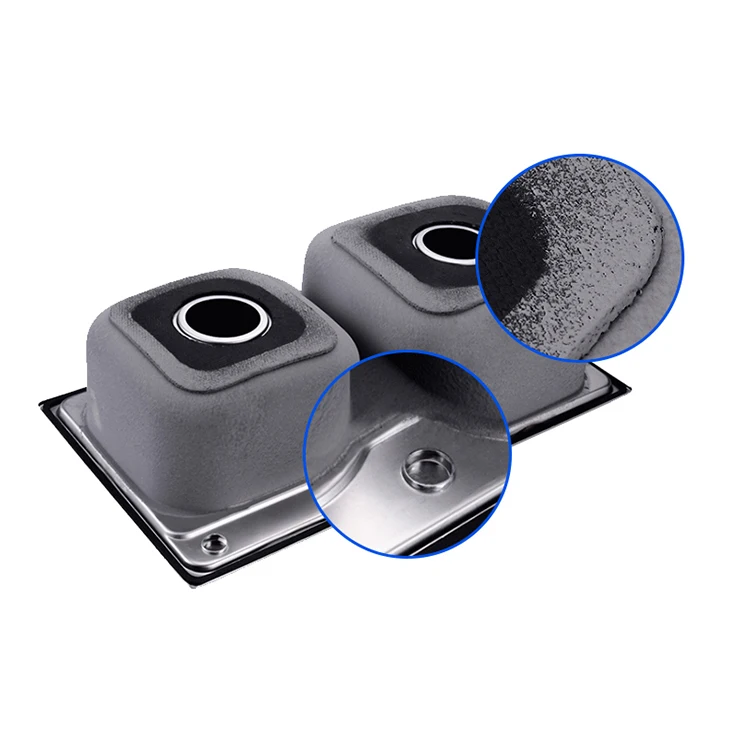 China factory custom made self-adhesive asphalt damping plate stainless steel sink sound insulation and sound absorbing mat