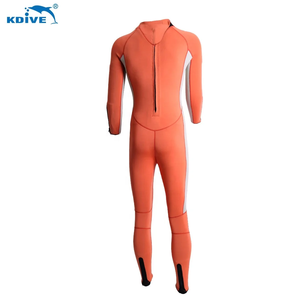 KDIVE Wholesale Customized 3MM Neoprene Back Zip Long Sleeve Wet Suit Smooth Skin Diving Surfing Clothes for Women