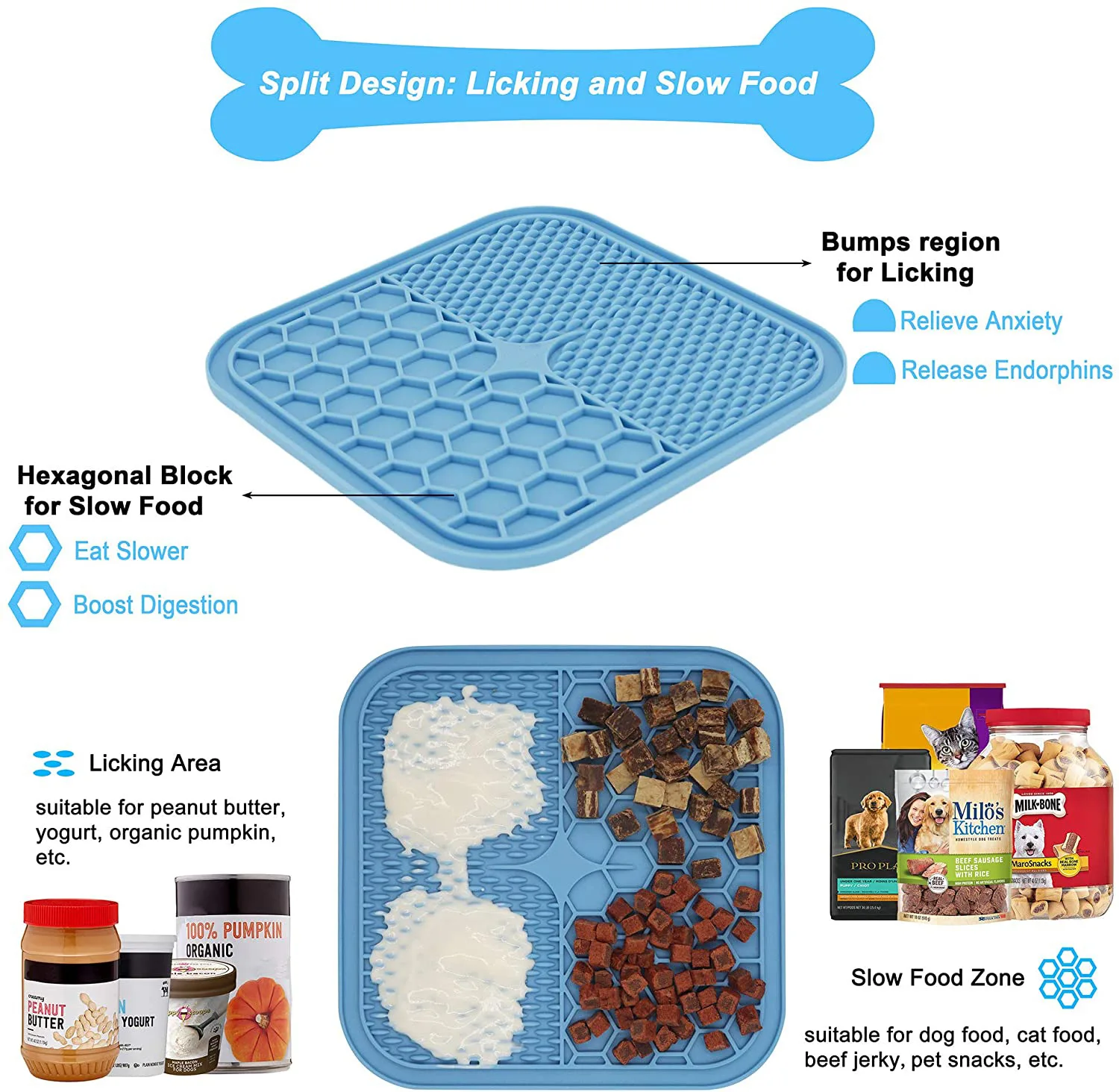 Wholesale Pet Licking Mat Pad For Silicone Dogs Eating Slow Treat Dog Lick Mat
