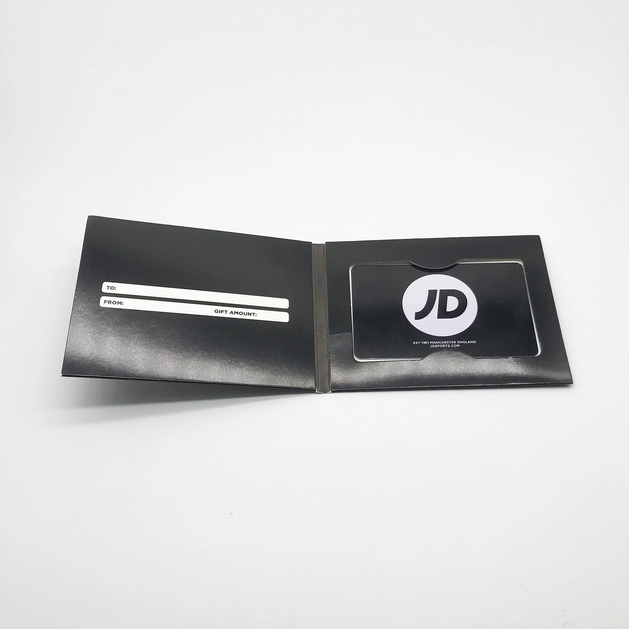 Plastic Gift card with paper card carrier