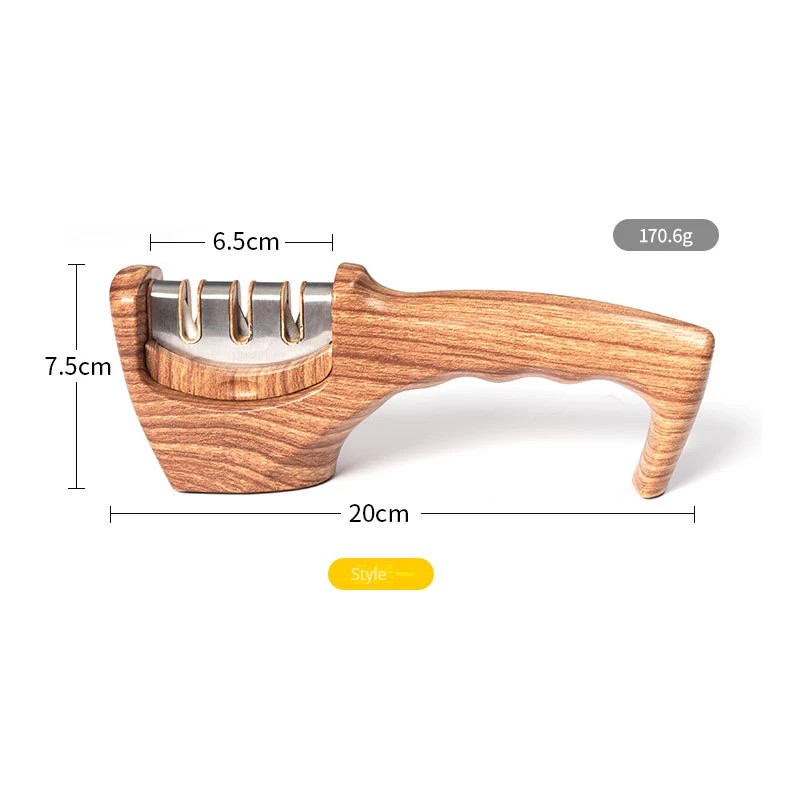 Handheld three-section wood grain covering sharpener household professional diamond knife sharpener fast fixed