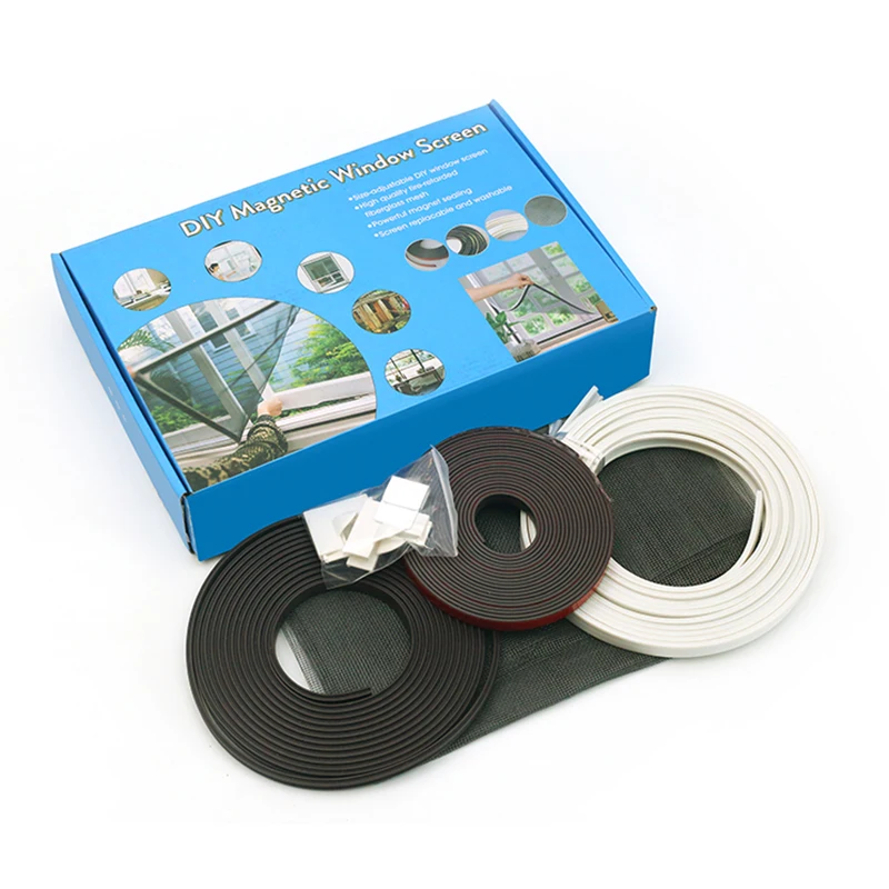 Diy Retractable Fly Insect Screen Net Mesh Magnetic Window Mosquito Screen