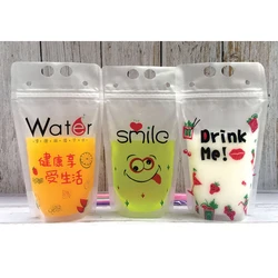 Custom ziplock clear bag energy drink beverage high quality bag to take out beverage packaging plastic bag