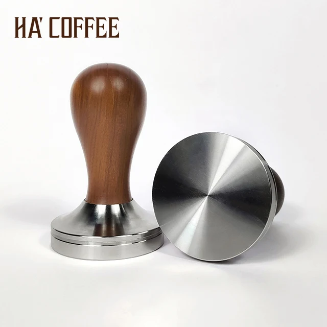 Hot Sale Rosewood Barista Tamper Tools 51mm 54mm 58mm Espresso Stainless Steel Coffee Tamper with Rosewood Handle