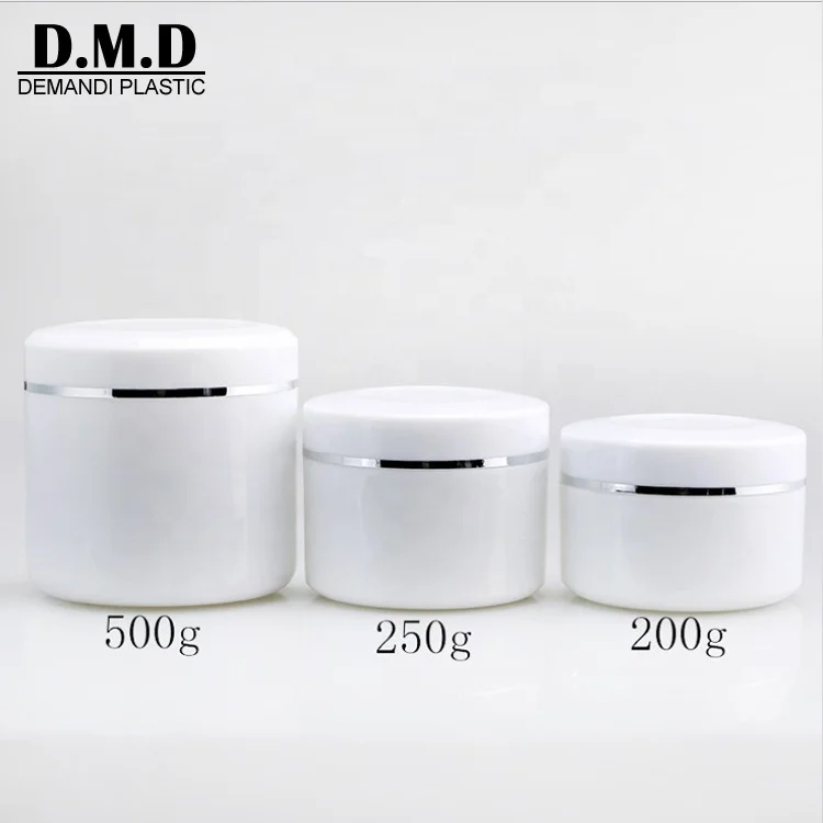 Empty 100 ml 200 ml 300 ml 400 ml 500 ml white big cosmetic jar for cream