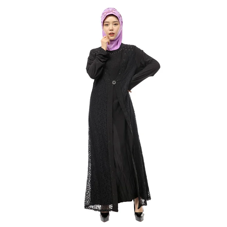 
0695 MuslimQLO wholesale new Islamic worship service hot drilling Muslim robe islamic clothing abaya women 