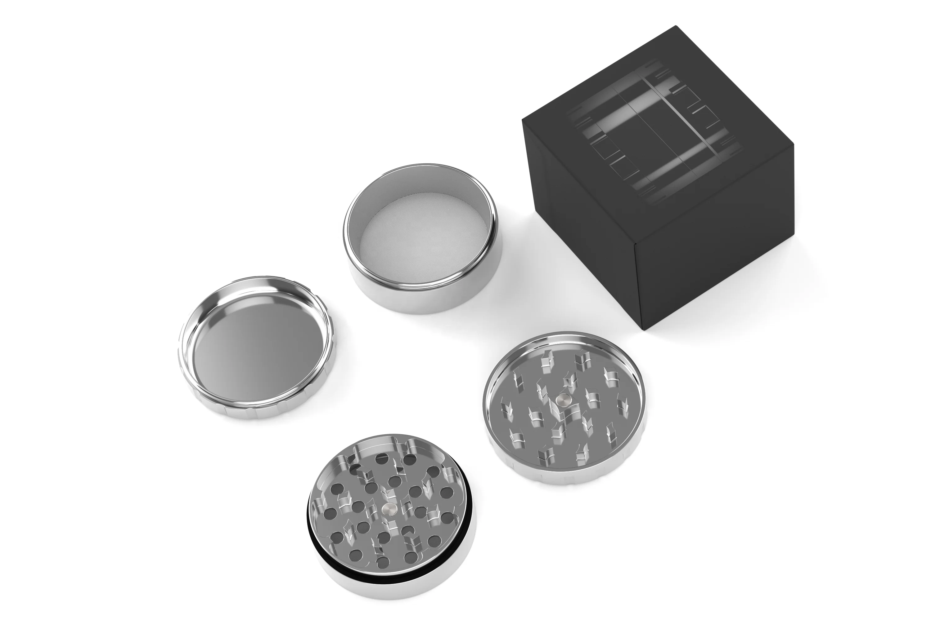 VA Stainless Steel Grinder Food Grade Smoking Tool Tobacco Powder Cutting Machine Custom Metal Manual Spice & Herb Grinder