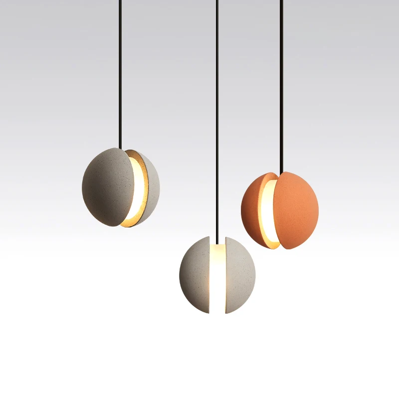 Wholesale concrete cement hanging lamps Restaurant decorated LED cement chandelier light pendant lamp