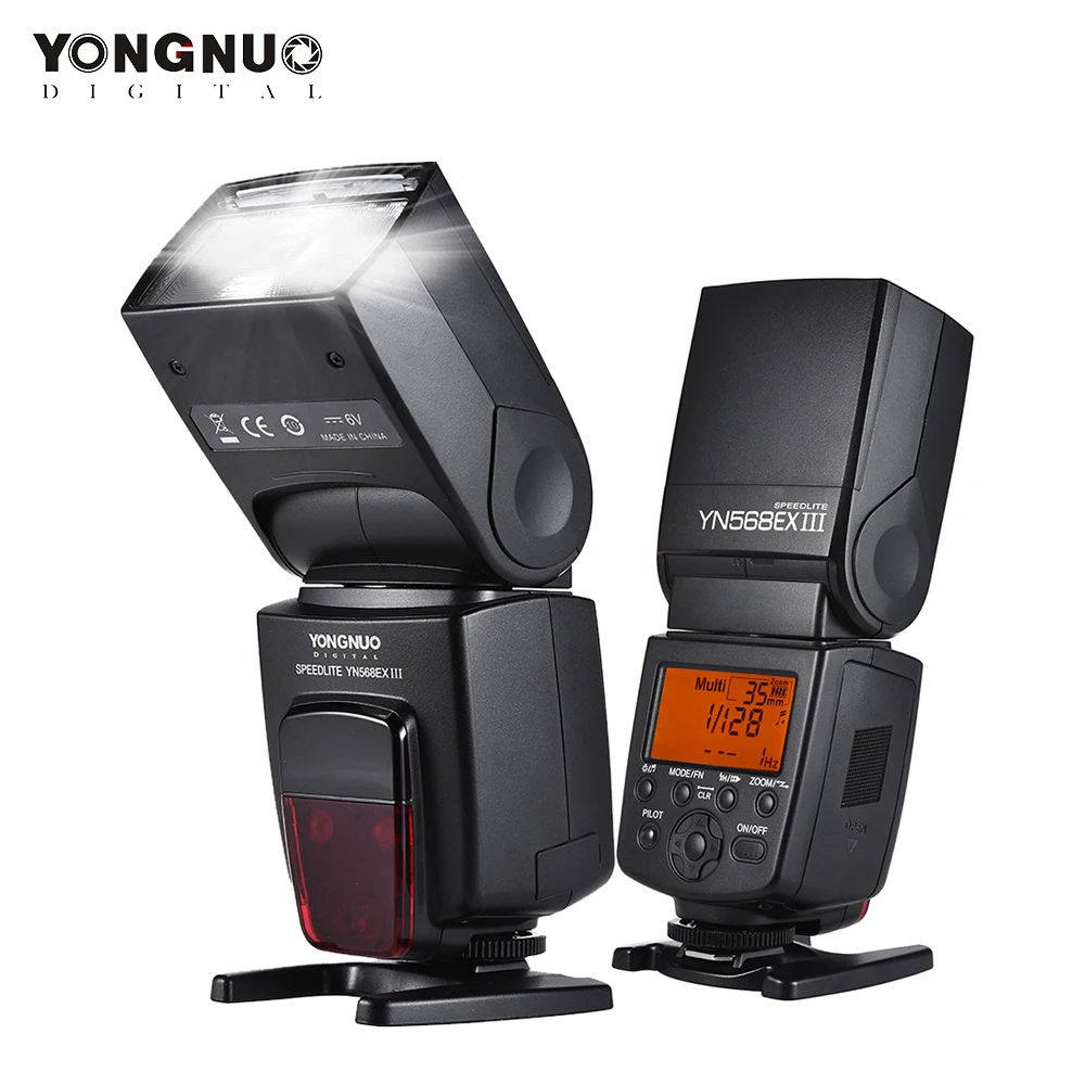 Светодиодная лампа для видеосъемки YONGNUO YN568EX III YN568-EX III Беспроводной TTL HSS Вспышка Speedlite для цифровой однообъективной зеркальной камеры Canon EOS 1100d 650d 600d 700d для Nikon D800 D750 D7100