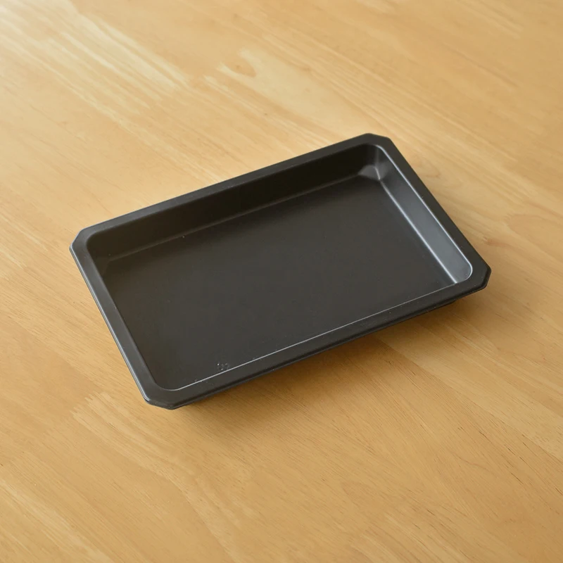 250*160*25MM Disposable Black Fresh Meat Plate Tray For Skin Vacuum Film Sealing Packaging