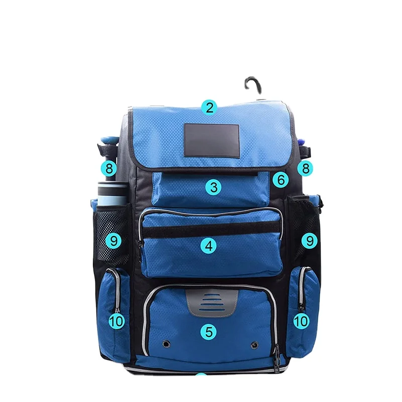 Free Sample Customized Personalized Hockey Backpack Baseball Bag Hockey Stick Carrier Hockey Stick Bag