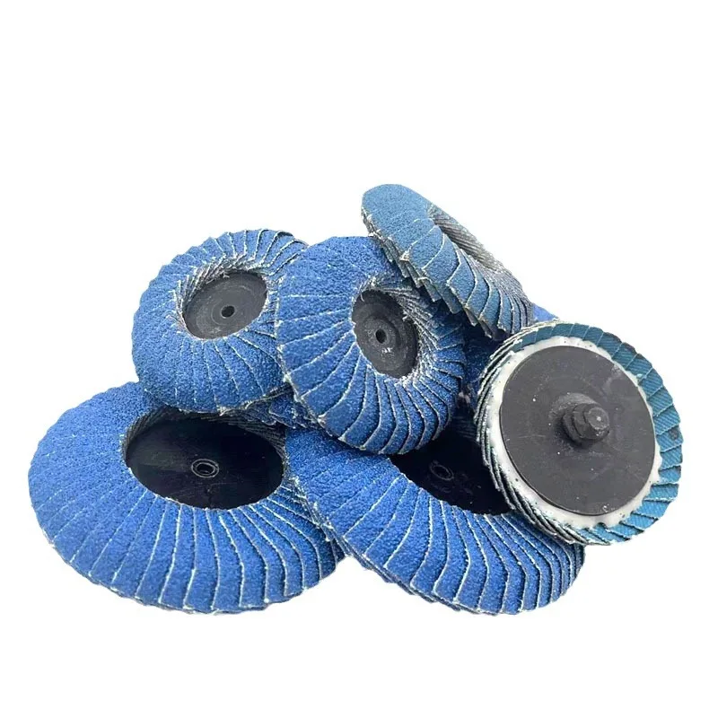AutoErizo Curved Edge Zirconia Oxide Flap Discs 2 Inch Roll Lock Quick Change Sanding Discs