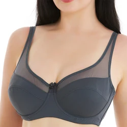 Plus Size Lace Bra Women Big Size Bra Large Size 36 38 40 42 44 46 C D E Cup None Padded Brassiere Ultra Thin Wired Bra