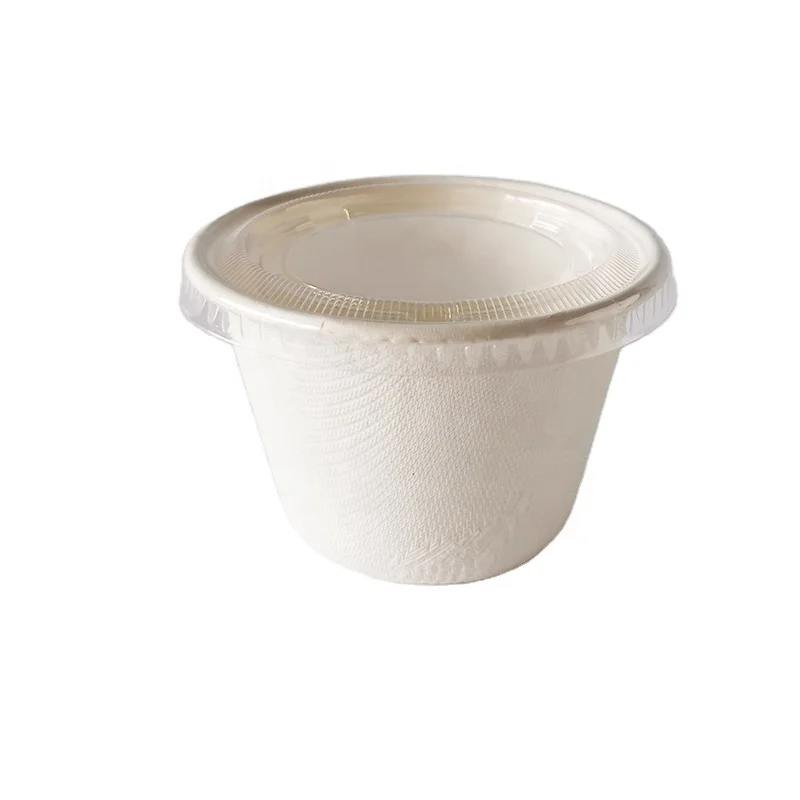 Yopack 4 oz Biodegradable Sugarcane Bagasse Condiment Cup without lid DC04