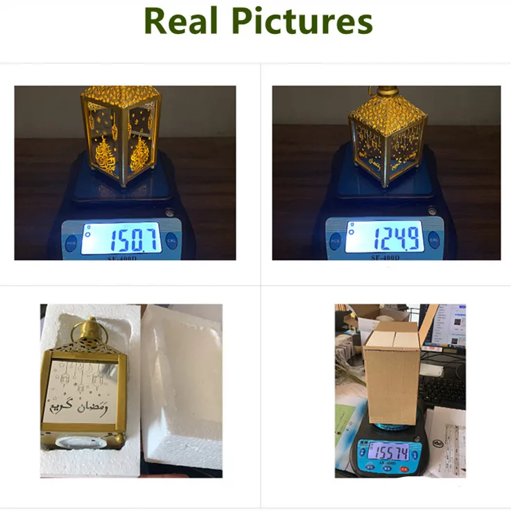 Dropshipping LED Iron Wind Lamp EID Ramadan Lantern Lamp Ornament Home Decoration Arabic Islam Muslim Ramadan Hanging Lanterns