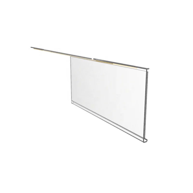 Meethope Store supermarket  hanging shelf edge data strip pvc extruded plastic price self adhesive label holder