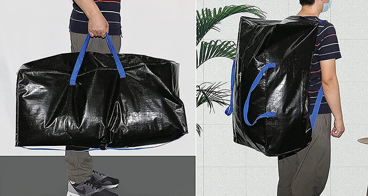 Extra Large Polypropylene Custom Size Storage Moving Bags With Backpack Straps