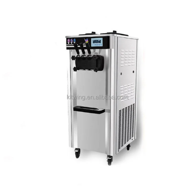 Commercial Automatic Three Flavor Soft Ice Cream Maker Equipment 25 Liters Ice Cream Machine