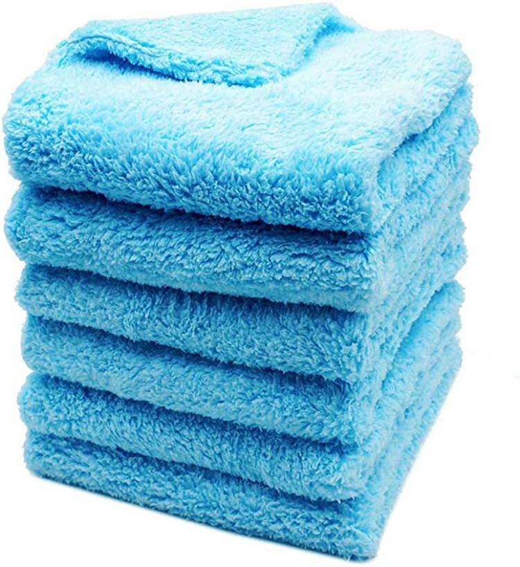 Custom Thicken Plush Edgeless Microfiber Car Cleaning Cloth Wash Towel Edgeless Microfiber Towel