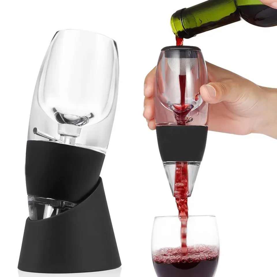 Wine Aerator Aerating Pourer Spout Magic Quick Decanter crystal Wine Aerator Decanter Set