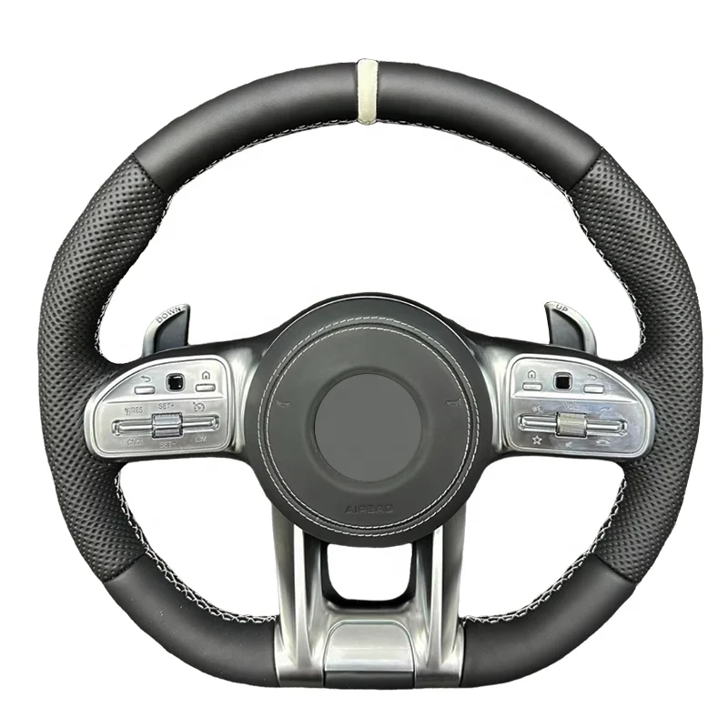 Замшевое рулевое колесо Alcantara для Mercedess Benzs AMG W204 W205 W211 W213 E63 E43 A45 C63 C63S GLS GT
