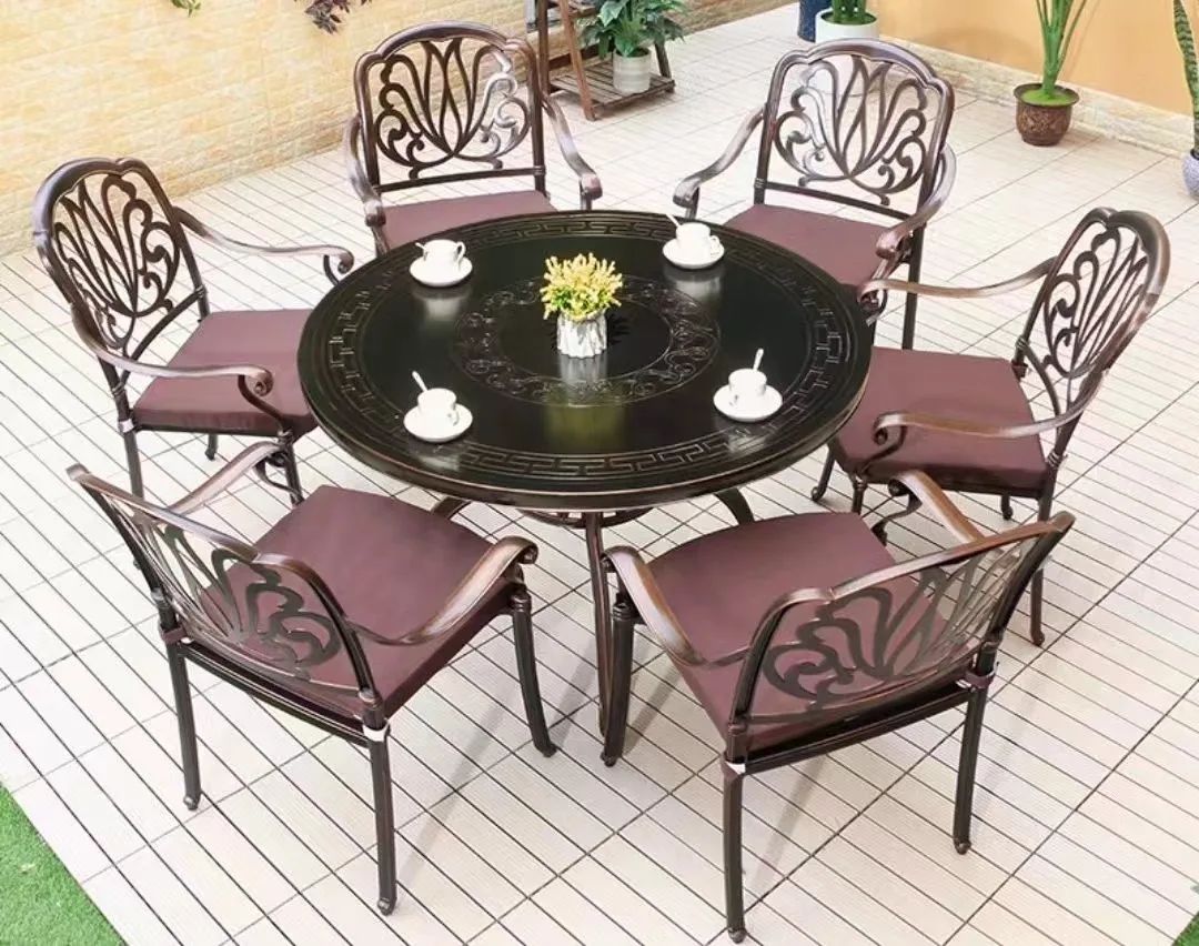 Luxury Modern Outdoor Dining Table And Chair Set 10 Person Patio Square Outdoor Dining Set