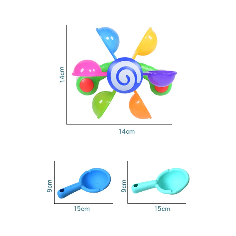 
Toddlers Kids Interactive Bpa Free Bath Tub Windmill Waterwheel Toy Kit For Boy and Girl 