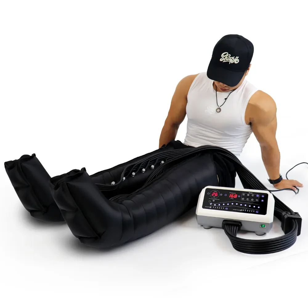 Professional 12-Chamber Electronic Air Compression Massager Unique Design for Leg & Waist Compression for Lymphedema Treatment