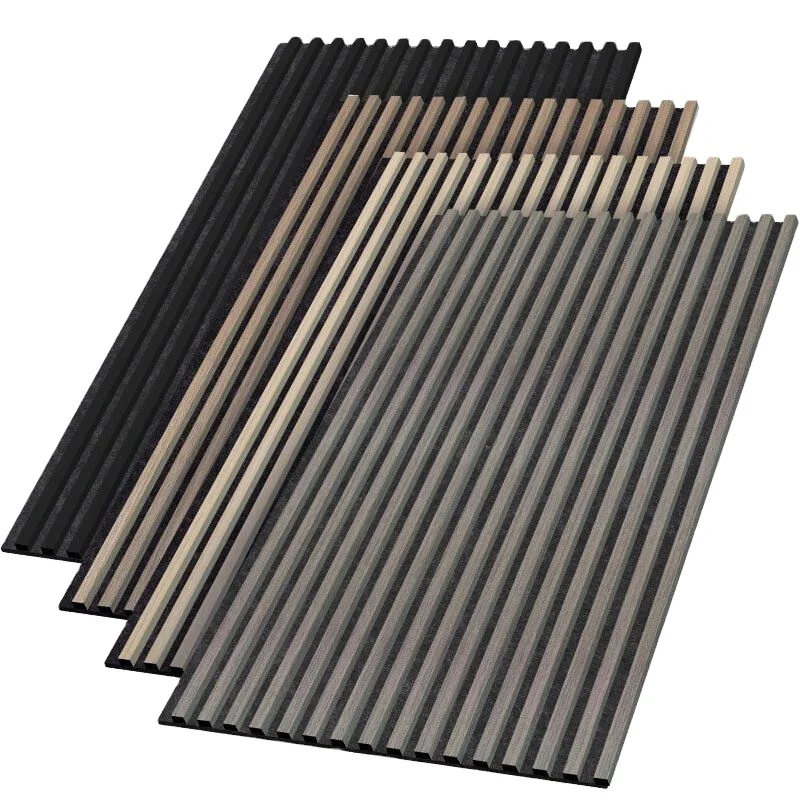 China Manufactured Decorative Akupanel Walnut Wooden Slats Modern Design Soundproof Acoustic Panels with Polyester Fiber Wal