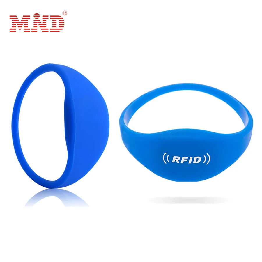 Custom Logo Silicone Sports Wristbands RFID Silicone Rubber Bracelets RFID Festival Wristband Waterproof NFC Passive Bracelet