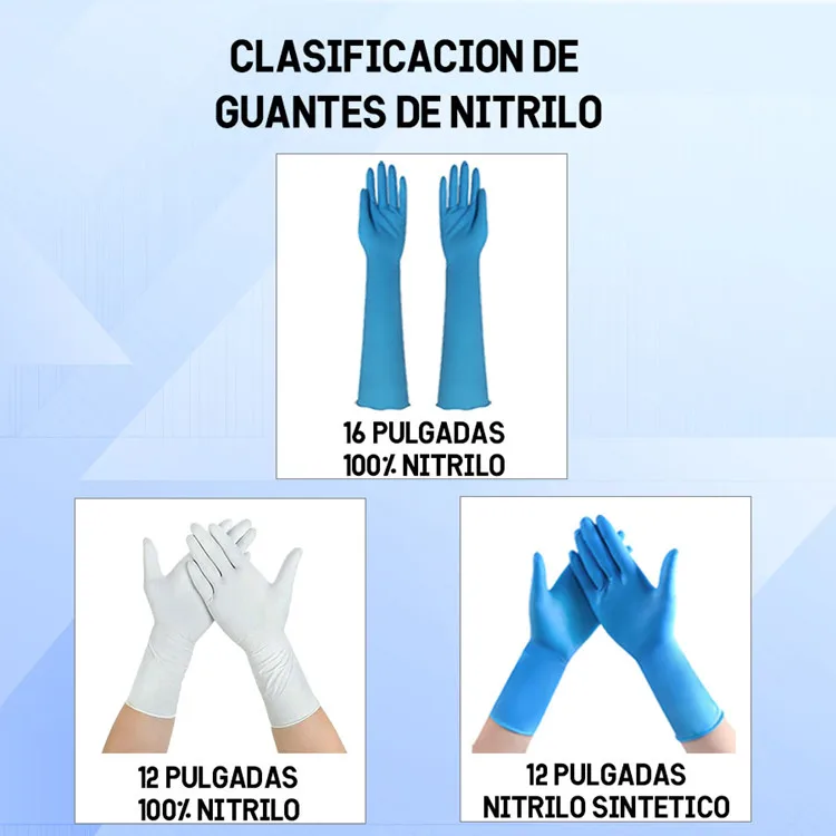 Azul Naranja Tatuaje Guantes negros por cajas al mayor Nitrilo Micro-touch Antideslizante sin polvo Guantes de nitrilo puro l