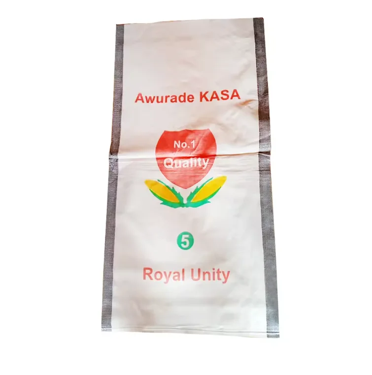 China Polypropylene Plastic Packaging 25kg 50kg 100kg PP Woven Raffia Grain Maize Soybean Peanut Salt Sugar Wheat Flour Bag