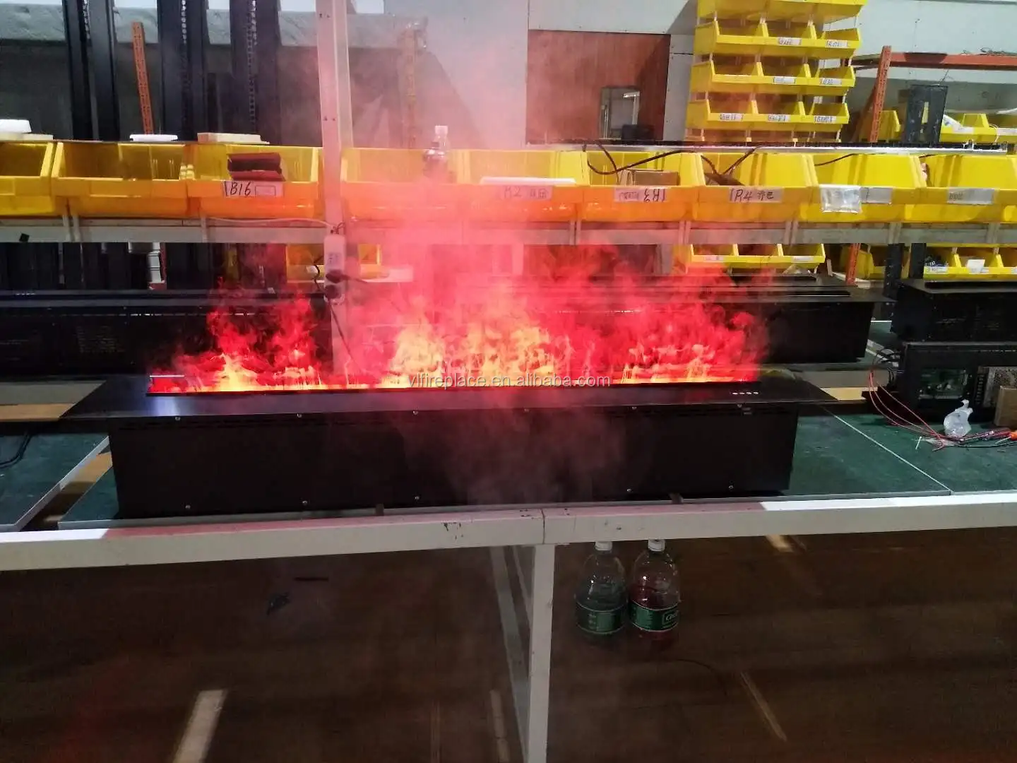 1500mm Wifi APP muti-color controlling indoor decoration use artificial simulated flame water vapor 3d electric fireplace