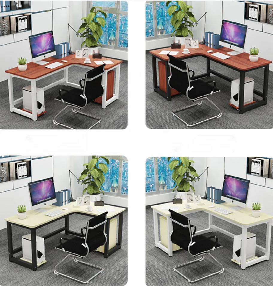 AILICHEN Modern and Simple Design Style L-shaped Home Desktop Computer Table Desk Corner Computer Desk