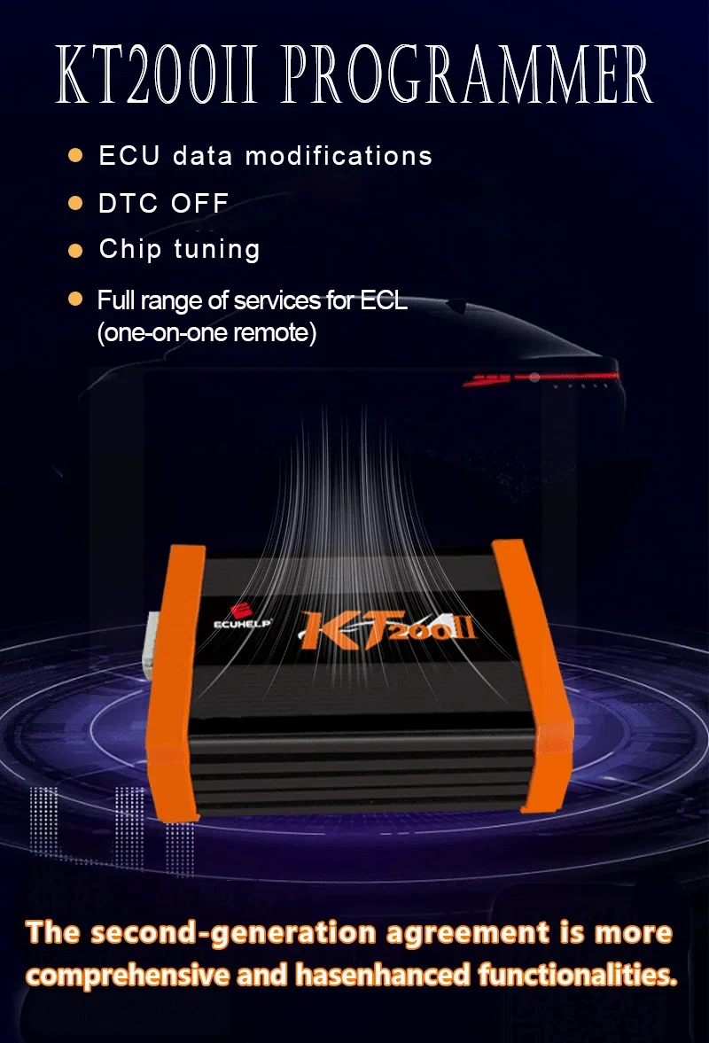 KT200II Full Version OBD2 ECU Programmer with Offline Workstation R/W more ECU Than KT200 with OTB 2.0 Expansion Adapter