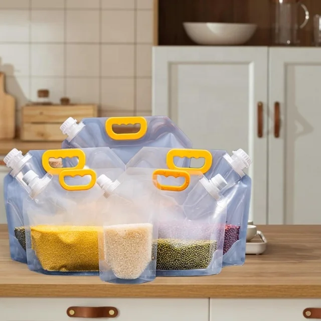 Ready to ship or Custom Logo 4 or 5 Liter Gallon Oil Beer Juice Drink Liquid Storage Stand Up Spout Pouch Foldable Portable Wate