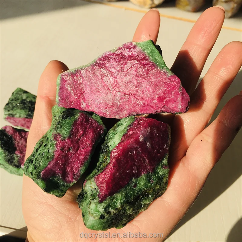 Wholesale natural Crystal high quality ruby zoisite raw stone healing crystal quartz ruby rough gemstone crafts
