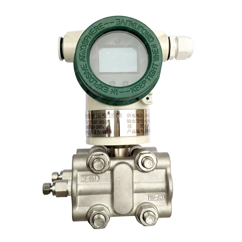 NICON 4-20mA HART Protocol Smart Monocrystalline Silicon 3051 Differential Pressure Transmitter For Air
