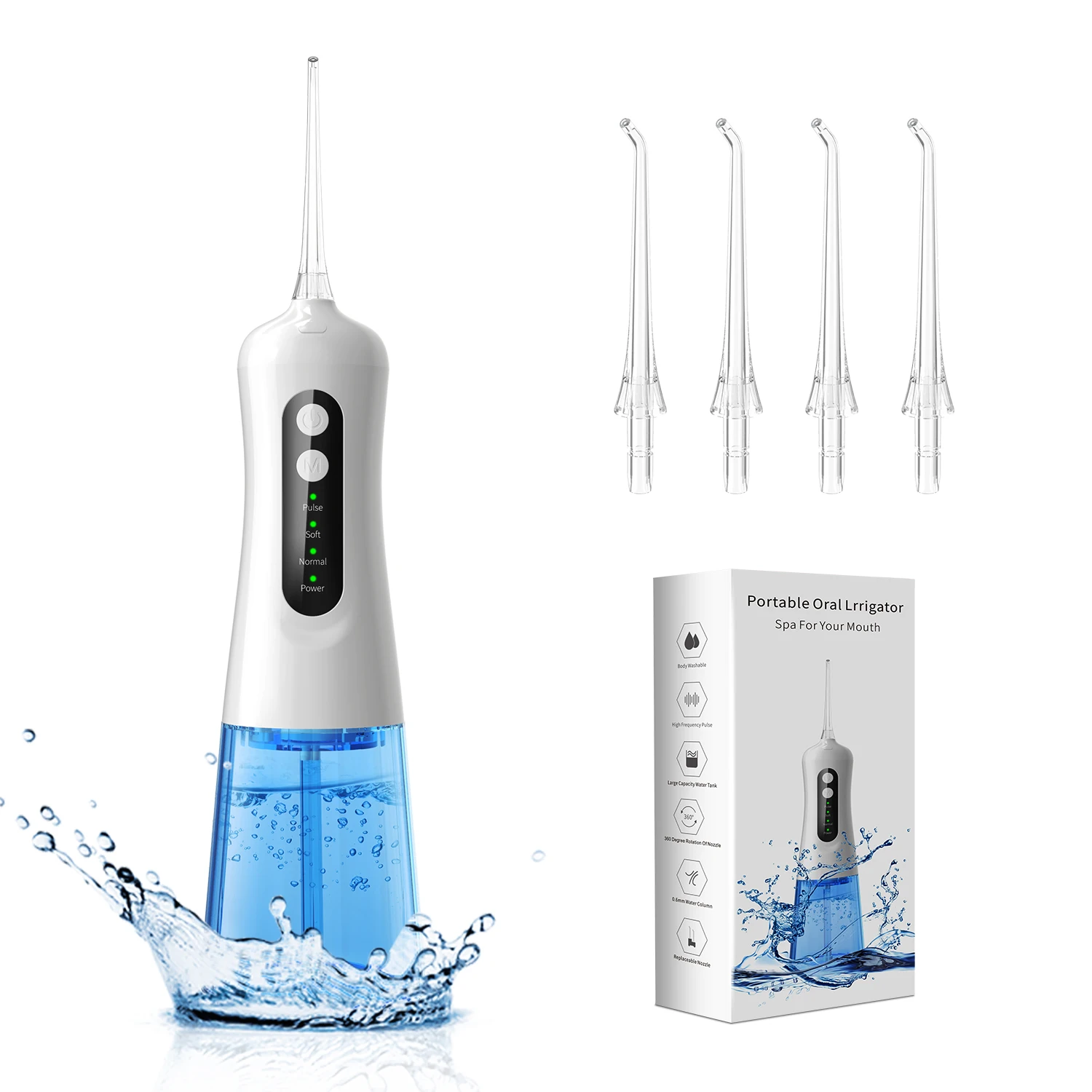 300ML Irrigator USB Rechargeable Water Flosser Waterproof Oral Teeth Cleaner Whitening Tooth Portable Electric Dental Flosser