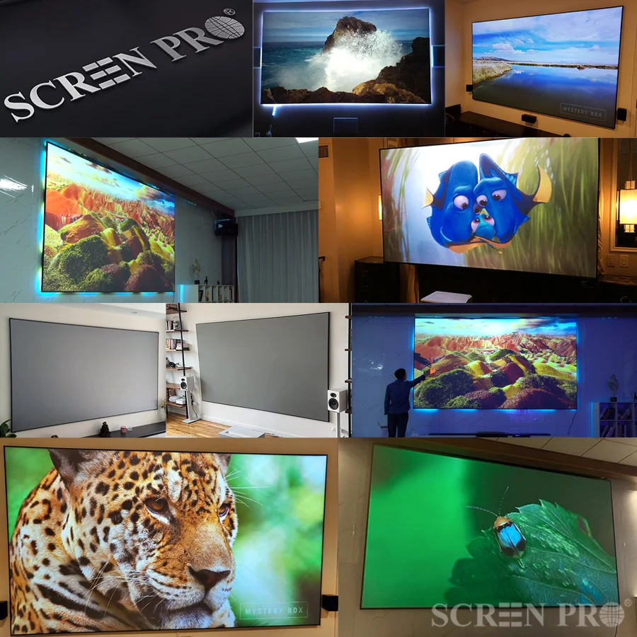 SCREENPRO 135 дюймов, 4K, ультракороткий проектор с фиксированной рамкой