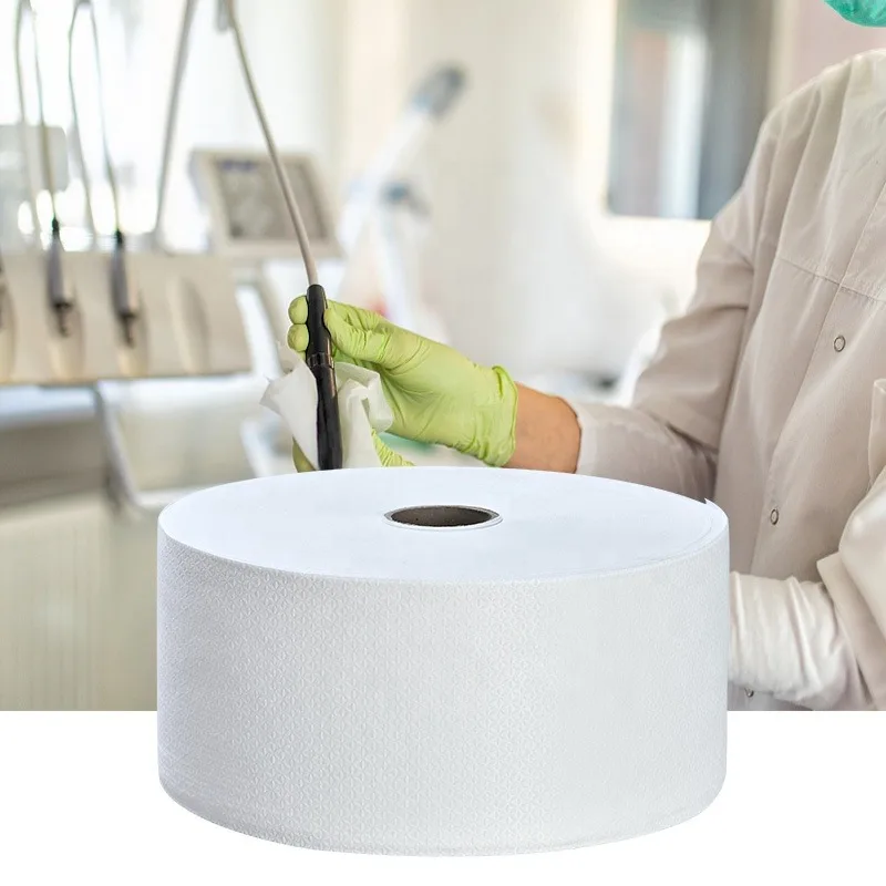 China Manufacturer Poly Spunlace Nonwoven Fabric for Disposable Dry Towel Raw Material