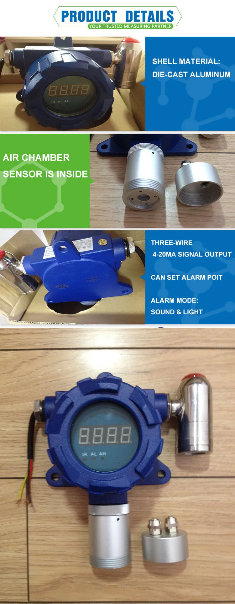 SKZ1050B анти-помехи 0-200ppm аммиак NH3 ДЕТЕКТОР ГАЗОВОЙ СИГНАЛИЗАЦИИ