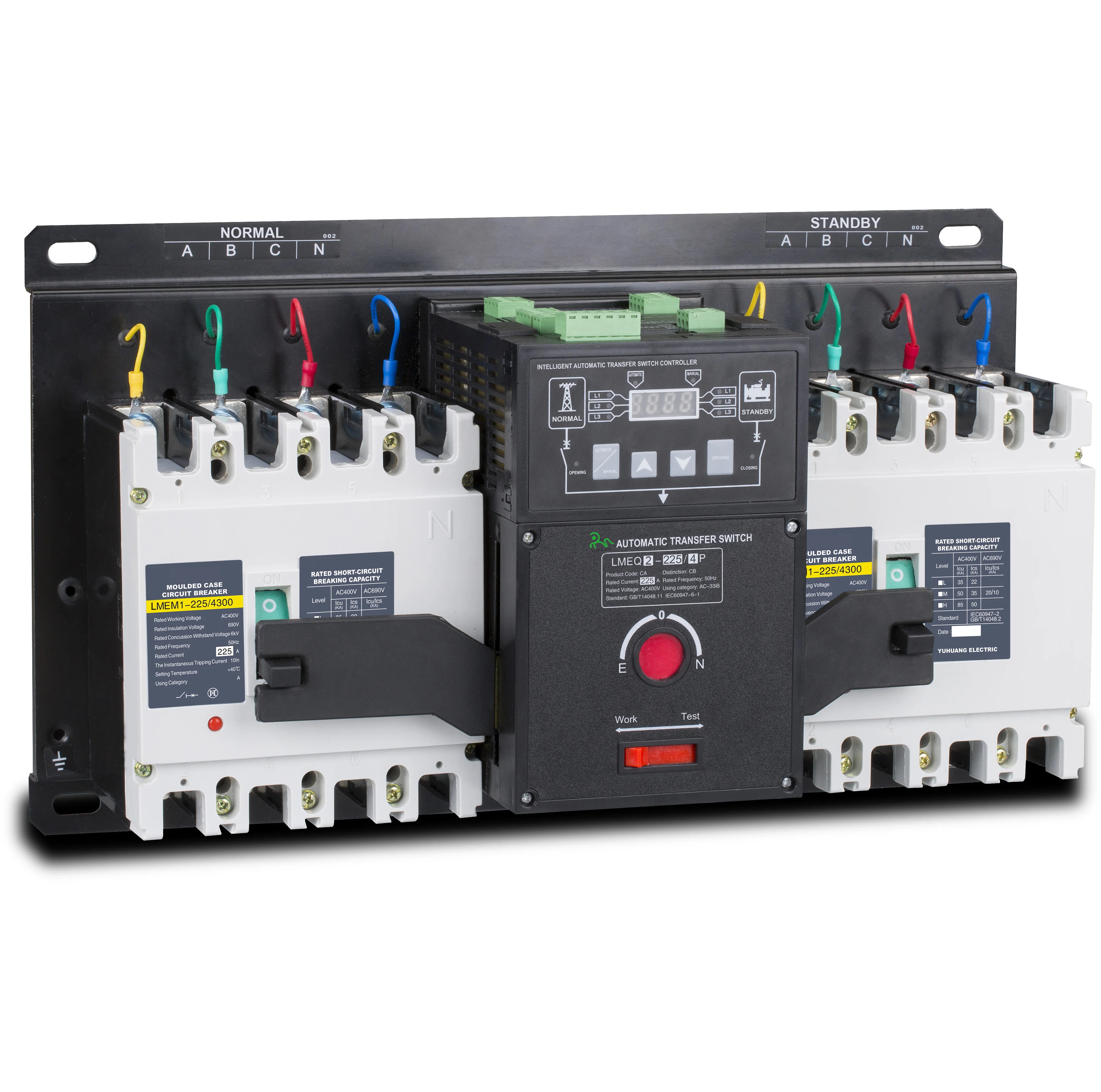 LMQ1-63M1 63A 4P AC 500V CB Class Intelligent Type Indication Auto Changeover Switch Automatic Transfer Switch Dual Power