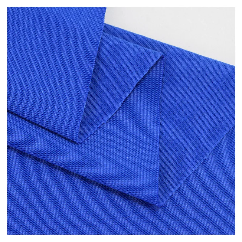 210g plain healthy cloth silk cover cotton knitted fabric T-shirt hoodie sports school uniform fabric manufacturers spot
