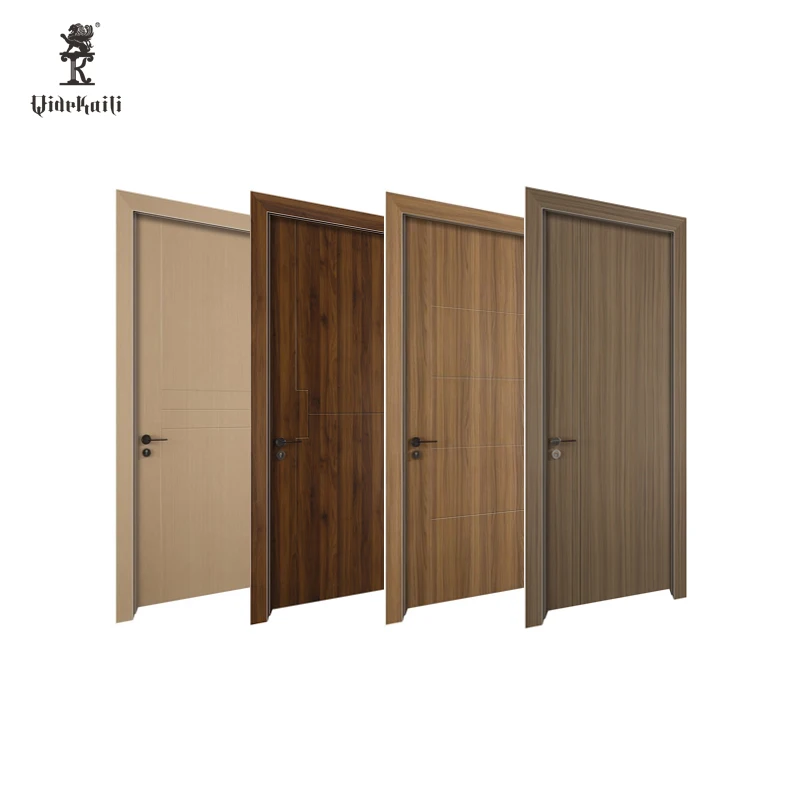 Wholesale Waterproof Soundproof New Design Full WPC PVC Toilet Doors For Houses