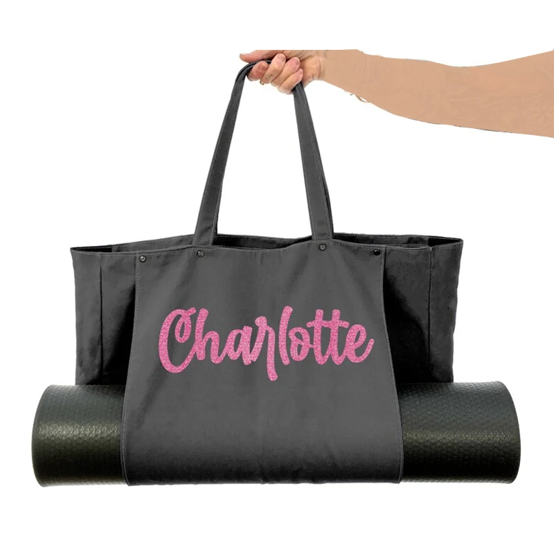 Outdoor New Arrivals Sports Gym Yoga Tote Bag Foldable Expandable Lightweight Weekend Shoulder Handbag with Logo Travel Tote Bag