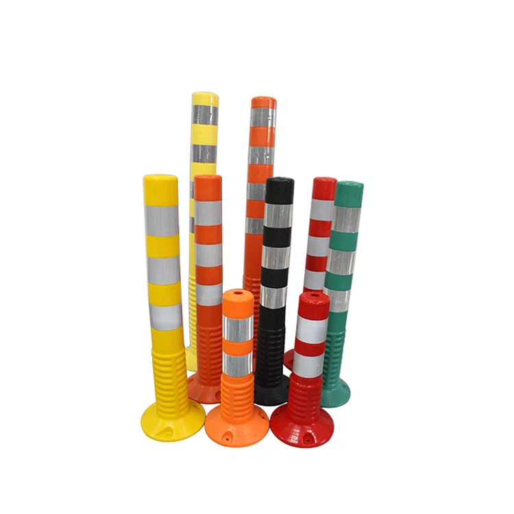 plastic delineator  post temporary bollards t type plastic bollard cover durable reflective bollards for sale