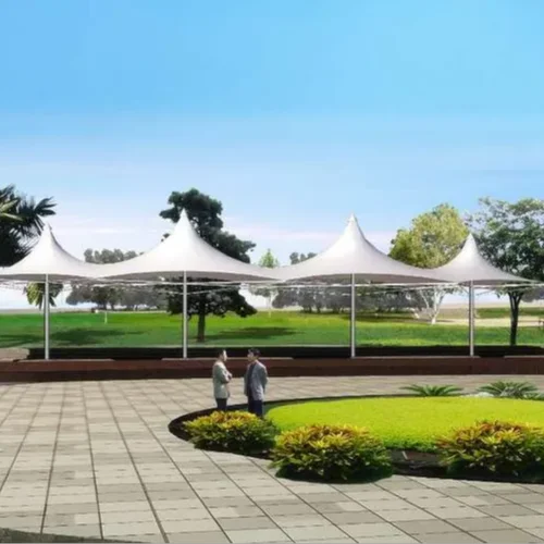 Modern Outdoor Scenic Sun Shade Roof White PVDF Stretch Architecture Membrane PTFE Type for Outdoor Architecture